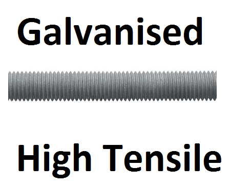 Galvanized Imperial High Tensile Threaded Rod